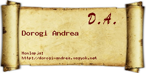 Dorogi Andrea névjegykártya