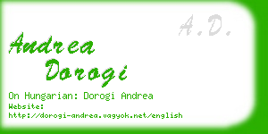 andrea dorogi business card